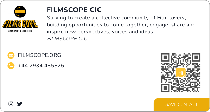 This is FILMSCOPE CIC's card. Their phone number is +44 7934 485826.