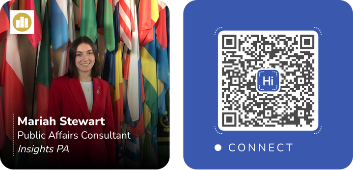 This is Mariah Stewart's card. Their email is mariah@insights-pa.com.