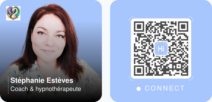 This is Stéphanie Estèves's card. Their email is stephanie@therapiesymbolique.fr. Their phone number is +33 6 51 39 80 40.